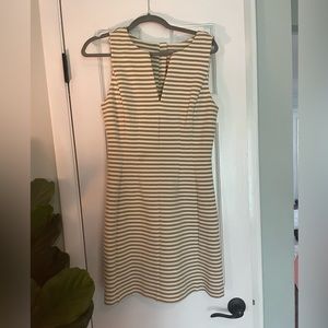 Cream Gold Striped Lilly Pulitzer Dress Medium